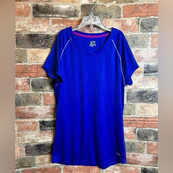 5 for $25🔥Champion Semi Fitted Blue Athletic T-Shirt Girls Large - Picture 1 of 5